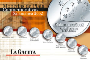 Coleccción de monedas conmemorativas Salamanca 2002